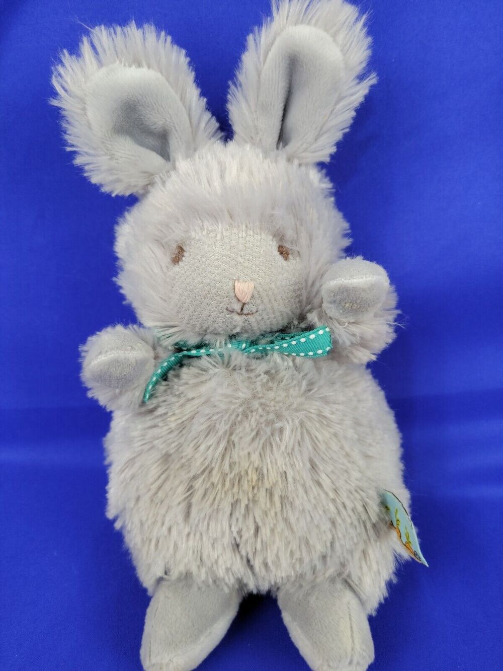Bunnies By The Bay Bunny Kids Gray Brown 8" Soft Plush Floppy Rabbit Easter NWOT